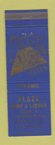 Matchbook Cover - Plaza Wine Liquor Conklin NY