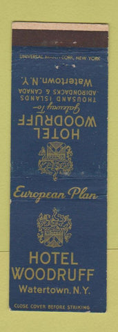 Matchbook Cover - Hotel Woodruff Watertown NY