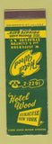 Matchbook Cover - Hotel Wood Syracuse NY