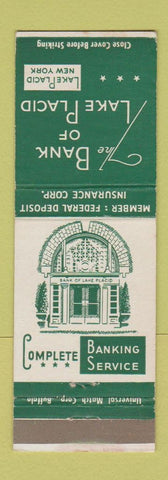 Matchbook Cover - Bank of Lake Placid NY