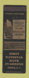 Matchbook Cover - First National Bank Greene NY