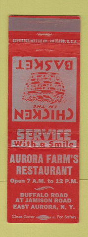 Matchbook Cover - Aurora Farm's Restaurant East Aurora NY