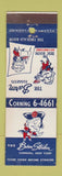 Matchbook Cover - Baron Stueben Hotel Corning NY