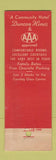 Matchbook Cover - Baron Stueben Hotel Corning NY