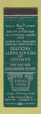 Matchbook Cover - Center Inn Glenmont NY GREEN