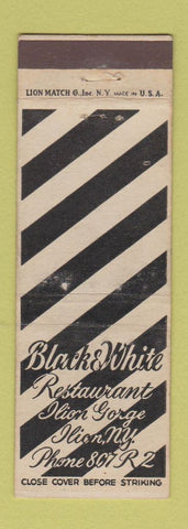 Matchbook Cover - Black and White Restaurant Ilion NY
