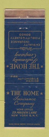 Matchbook Cover - Home Indemnity Insurance New York City