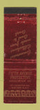 Matchbook Cover - Fifth Avenue Protective Insurance New York City WORN