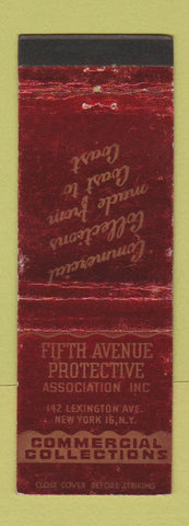 Matchbook Cover - Fifth Avenue Protective Insurance New York City WORN
