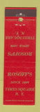 Matchbook Cover - Rosoff's Time Square New York City