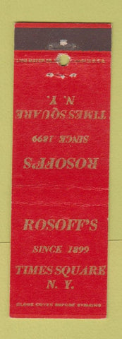 Matchbook Cover - Rosoff's Time Square New York City