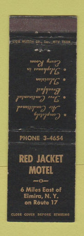 Matchbook Cover - Red Jacket Motel Elmira NY