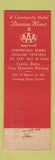 Matchbook Cover - Baron Stueben Hotel Corning NY