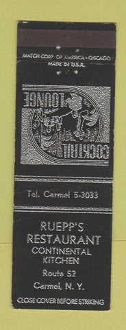 Matchbook Cover - Ruepp's Restaurant Carmel NY