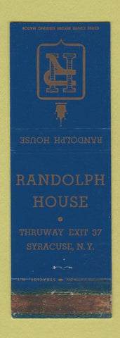 Matchbook Cover - Randolph House Syracuse NY WORN