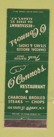 Matchbook Cover - O'Connors Restaurant Albany NY