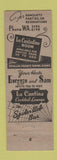 Matchbook Cover - Lorenzo's Restaurant Italian Rochester NY