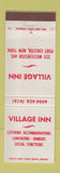 Matchbook Cover - Village Inn Port Chester NY