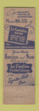 Matchbook Cover - Lorenzo's Restaurant Italian Rochester NY