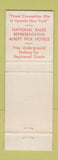 Matchbook Cover - Hotel Syracuse NY