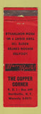 Matchbook Cover - The Copper Corner Northville NY WORN