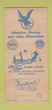 Matchbook Cover - American Savings and Loan Dallas TX 30 Strike