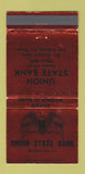 Matchbook Cover - Union State Bank San Antonio TX WEAR 30 Strike
