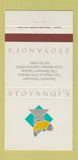 Matchbook Cover - Stoyanof's Restaurant Corte Madera CA 30 Strike