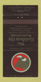 Matchbook Cover - Golden Ox Restaurant Chicago IL 30 Strike