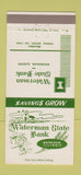 Matchbook Cover - Waterman State Bank IL 30 Strike