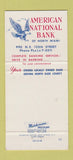Matchbook Cover - American National Bank North Miami FL 30 Strike