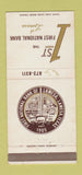 Matchbook Cover - 1st National Bank Lamesa TX 30 Strike