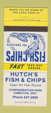 Matchbook Cover - Hutch's Fish and Chips Hamilton ON 30 Strike