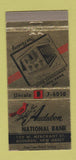 Matchbook Cover - Audubon National Bank NJ 30 Strike