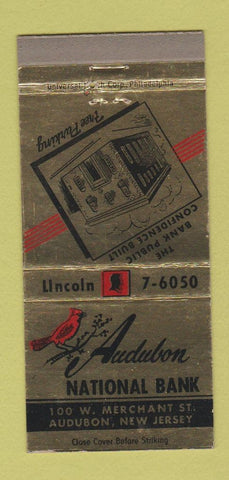 Matchbook Cover - Audubon National Bank NJ 30 Strike