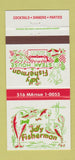 Matchbook Cover - Jolly Fisherman Steak Roslyn NY 30 Strike