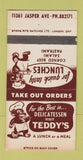 Matchbook Cover - Teddy's Restaurant Canada bear 30 Strike