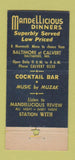 Matchbook Cover - Mandell's Restaurant Baltimore MD 30 Stick