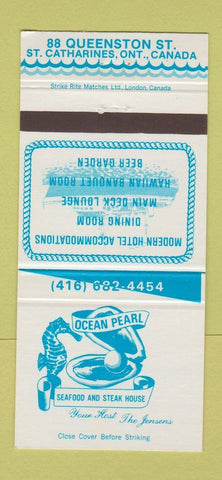 Matchbook Cover - Ocean Pearl Seafood St Catharines ON 30 Strike