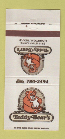 Matchbook Cover - Teddy Bear's Houston TX restaurant 30 Strike