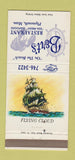 Matchbook Cover - Bert's Restaurant Plymouth MA 30 Strike