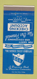 Matchbook Cover - Sussex Trust Company Laurel Lewes Milton DE 30 Strike