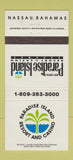 Matchbook Cover - Paradise Island Casino Nassau Bahamas 30 Strike