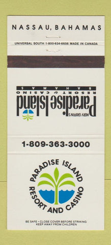 Matchbook Cover - Paradise Island Casino Nassau Bahamas 30 Strike