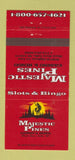 Matchbook Cover - Majestic Pines Casino Bingo Black River Falls WI 30 Strike