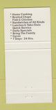 Matchbook Cover - Omicron Family Restaurant West Bend WI 30 Strike