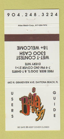 Matchbook Cover - Baja 97 Daytona Beach FL 30 Strike