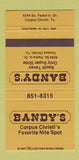 Matchbook Cover - Bandy's Corpus Christi TX bar? 30 Strike