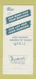 Matchbook Cover - Croghan Colonial Bank Fremont OH 30 Strike
