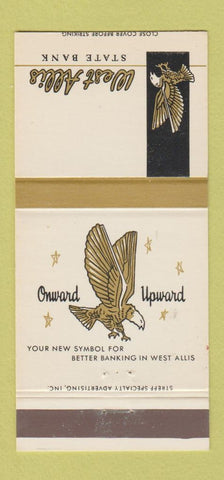 Matchbook Cover - West Allis State Bank WI 30 Strike